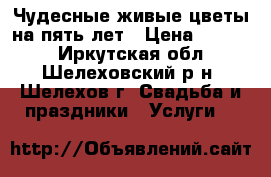 Чудесные живые цветы на пять лет › Цена ­ 2 500 - Иркутская обл., Шелеховский р-н, Шелехов г. Свадьба и праздники » Услуги   